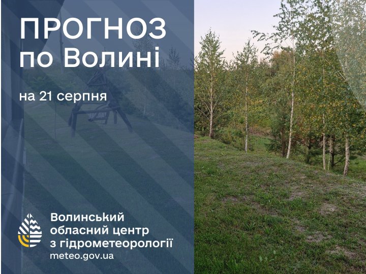 Якою буде погода у Луцьку та на Волині у четвер, 21 серпня