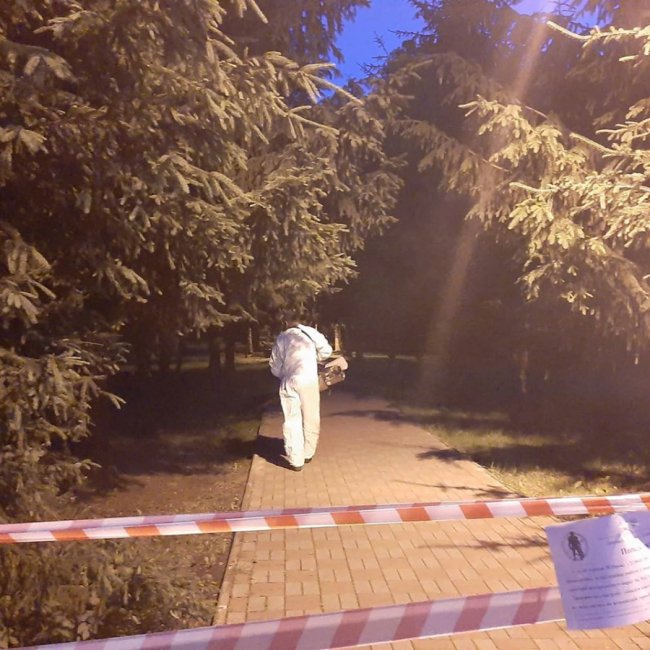 Луцький парк почали обробляти від кліщів та комарів. ФОТО