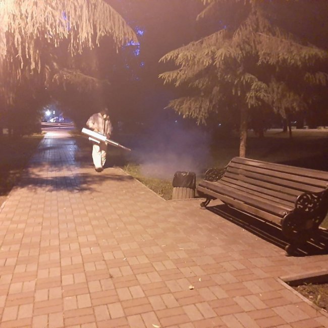 Луцький парк почали обробляти від кліщів та комарів. ФОТО