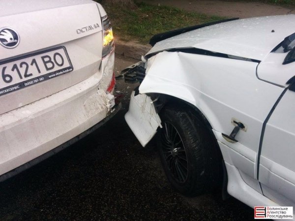 У Луцьку аварія: зіткнулись дві машини. ФОТО