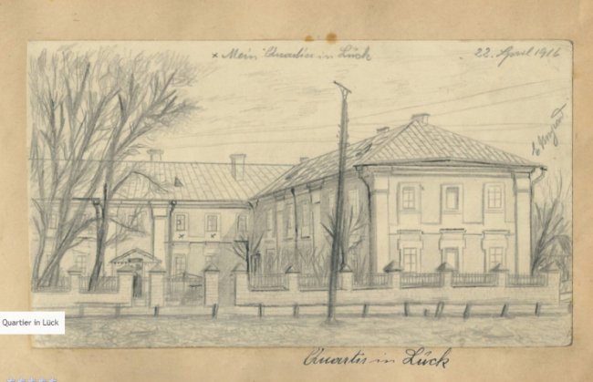 Луцьк на столітніх малюнках німецького солдата