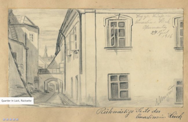 Луцьк на столітніх малюнках німецького солдата