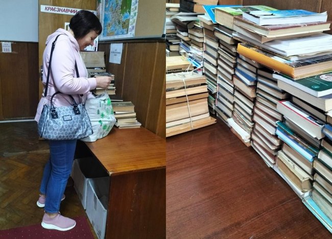 Майже пів тонни — на макулатуру: в Луцьку здали чергову партію російськомовних книг