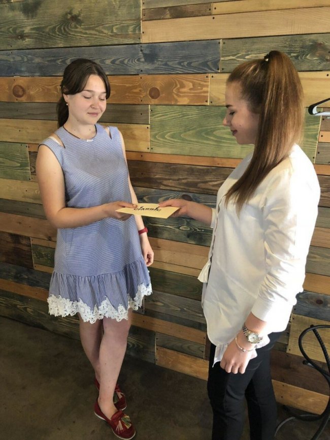 Анастасія Тишик зліва