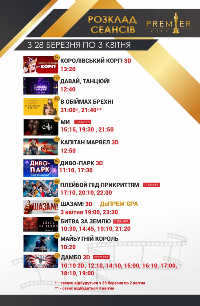 У «PremierCity» – п’ять прем’єр*