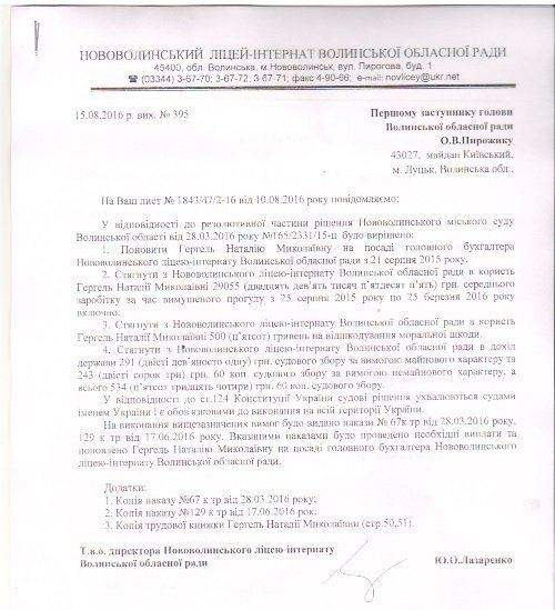 Волинська обласна рада судитиметься зі своїм екс-депутатом. ДОКУМЕНТ