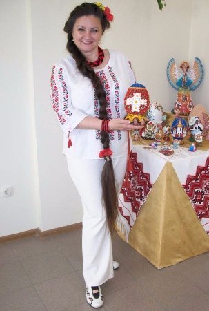 Така коса мені дана Богом, - волинська художниця-рекордсменка Жанна Миляшкевич. ФОТО