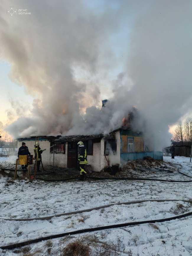 На Волині під час пожежі загинув чоловік