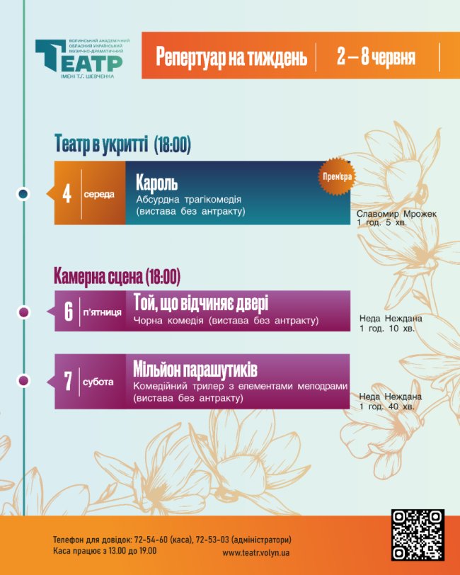 Чорна комедія та абсурдна трагікомедія: на що піти у Волинському драмтеатрі цього тижня?