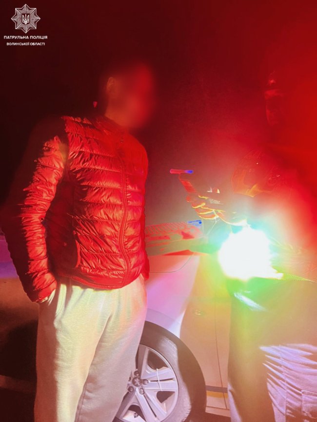 На Волині п'яний водій гасав під час комендантської години. ФОТО