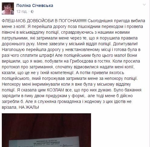 Довбо**би в погонах, – у Луцьку журналістка поскандалила з поліцією