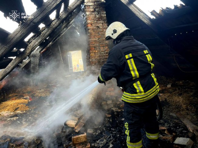 На Волині горів житловий будинок
