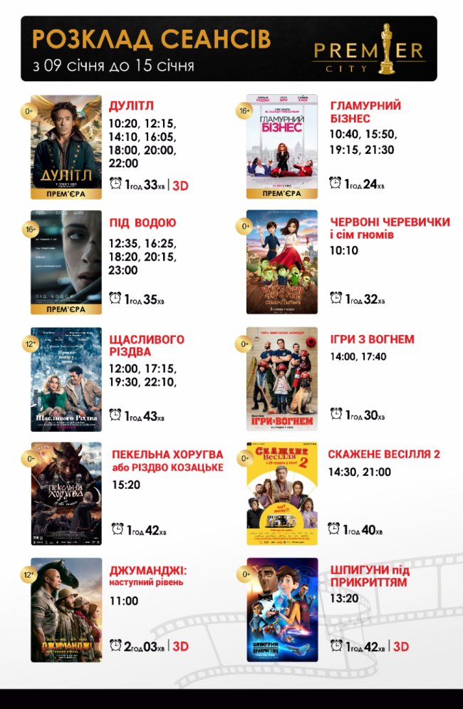 Що подивитися в Луцьку у кіно: афіша фільмів*