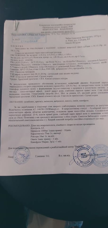 «Сім'я вже вичерпала всі кошти»: донька з Рівного благає врятувати батька