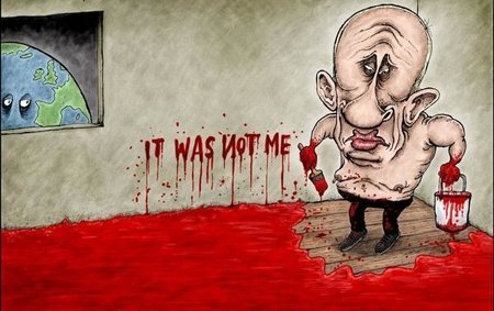 «Кривавий» Путін у світових ЗМІ. ФОТОЖАБИ