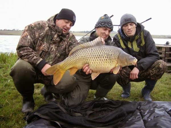 Лучани зловили 13-кілограмового коропа. ФОТО