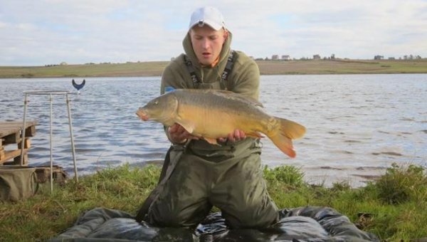 Лучани зловили 13-кілограмового коропа. ФОТО