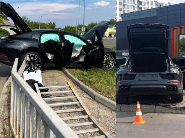У Луцьку розбили елітний Porsche: авто вилетіло в металеве огородження. ФОТО