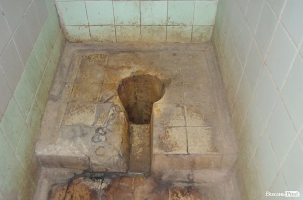 У Луцькому парку санітарна проблема: єдиний туалет нагадує кімнату жахів. ФОТО