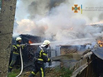 У селі на Волині через дитячі пустощі згоріли будівля та сіно