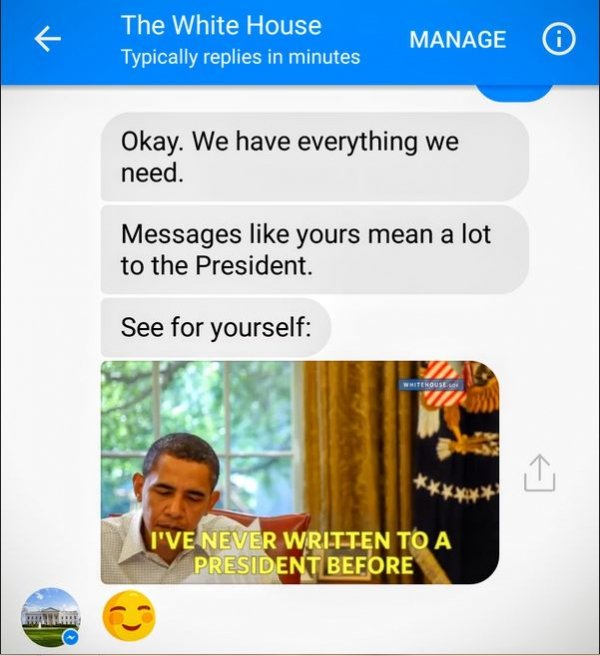 Лучанин отримав лист від Обами. ДОКУМЕНТ