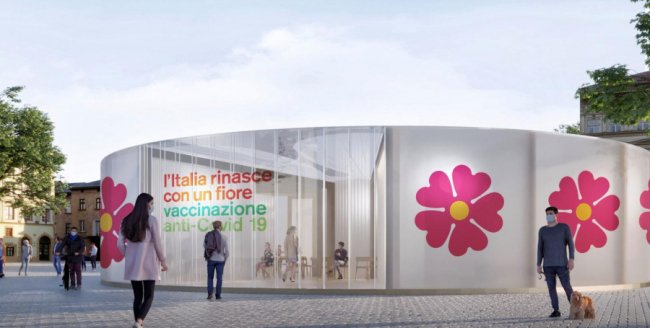 В Італії для вакцинації збудують спеціальні павільйони у формі первоцвітів