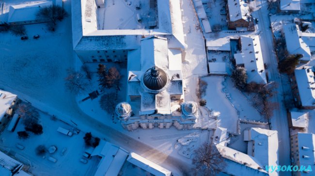 Засніжений Луцьк показали з висоти. ФОТО