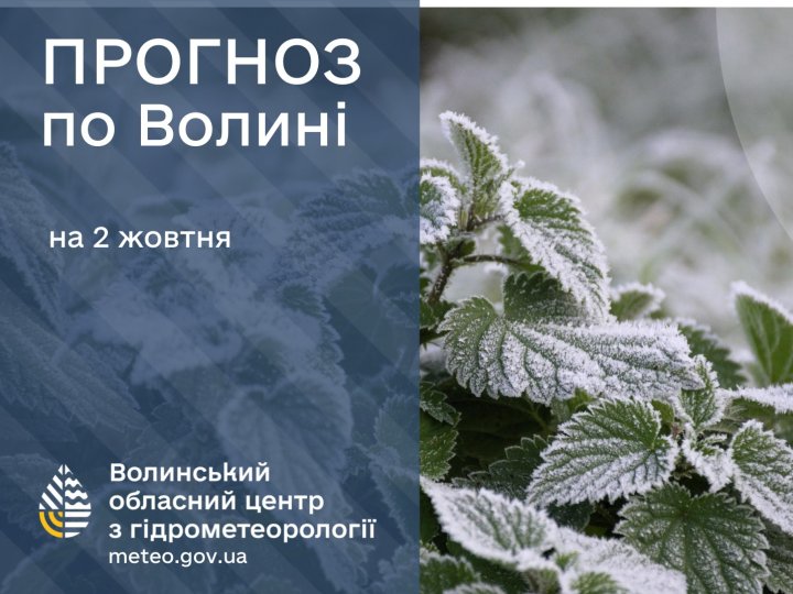 Якою буде погода у Луцьку та на Волині у четвер, 2 жовтня