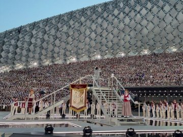 У Латвії гімн України співав 16-тисячний хор. ВІДЕО