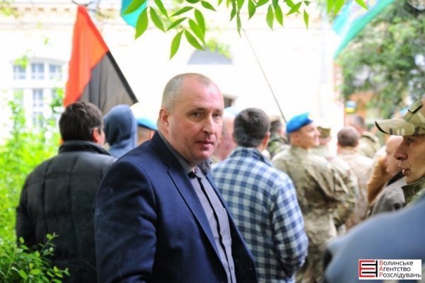 Учасники бойових дій пікетують військову прокуратуру в Луцьку. ФОТО