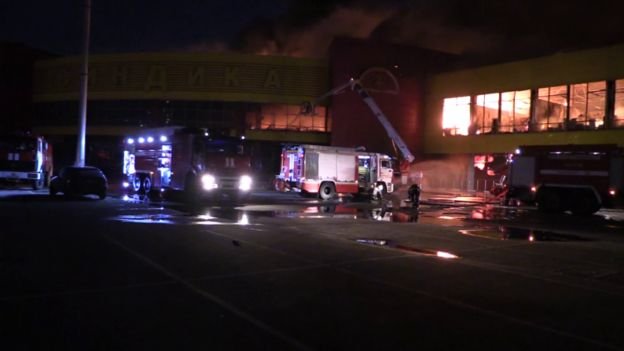 Поблизу Москви горів великий торговий центр