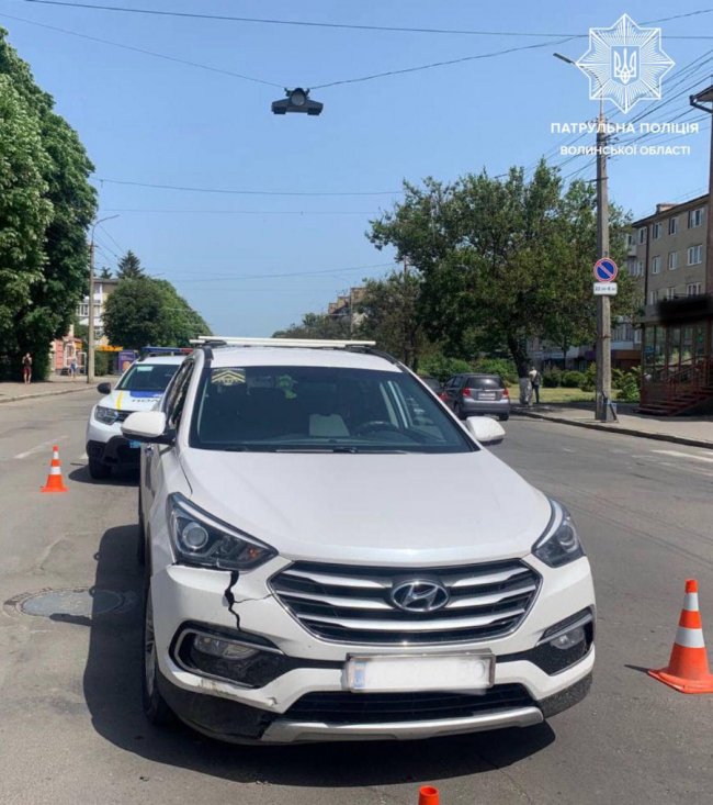 У центрі Луцька сталася ДТП через п'яного водія
