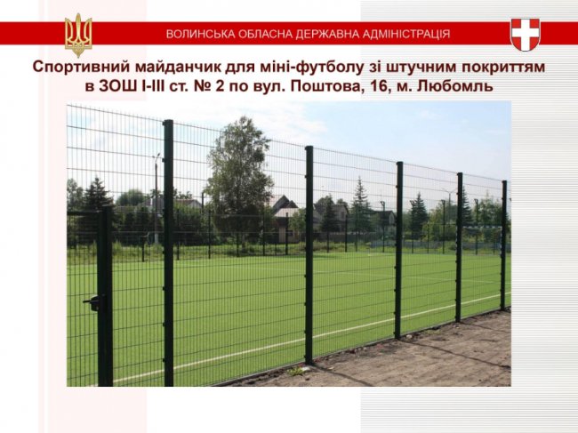 Повідомили, де на Волині цьогоріч хочуть збудувати футбольні поля зі штучним покриттям
