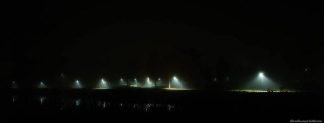 Фото нічного міста на Волині