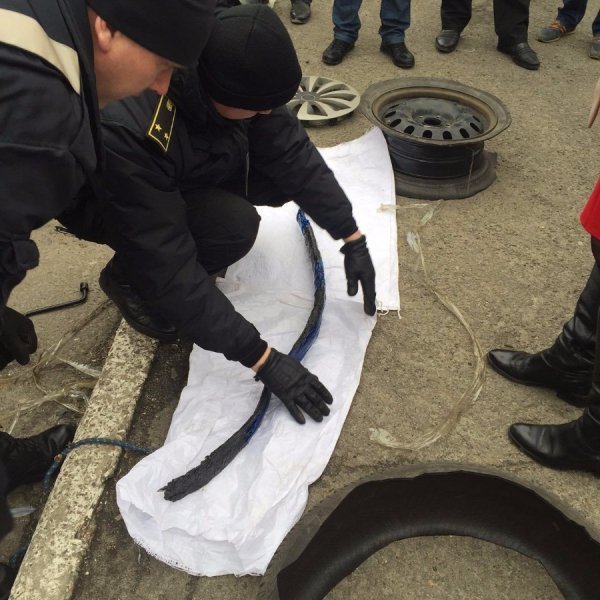 Чоловік хотів перевезти наркотики в задньому колесі свого авто. ФОТО