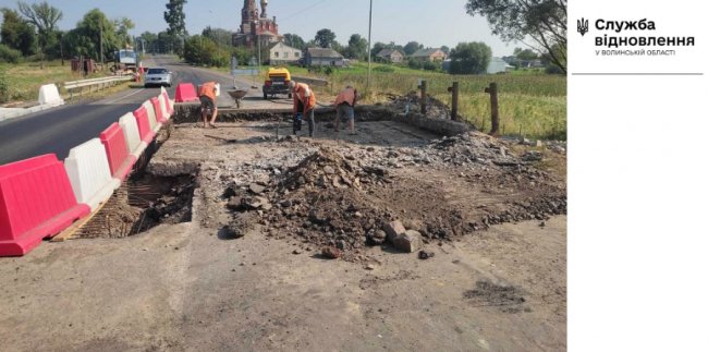 У Луцькому районі ремонтують міст: показали перші результати