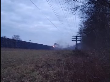 На Волині під час руху загорівся потяг. ВІДЕО