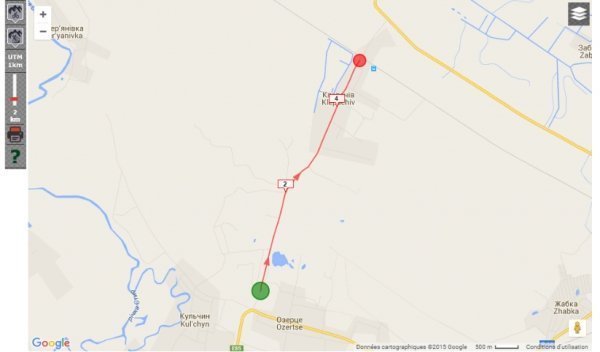 Трек від старту до розвороту