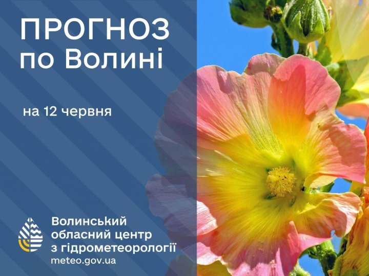 Якою буде погода у Луцьку та на Волині у п'ятницю, 12 червня
