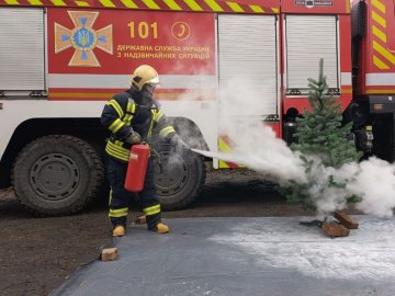 Волинські пожежники розповіли, як діяти, якщо горить новорічна ялинка