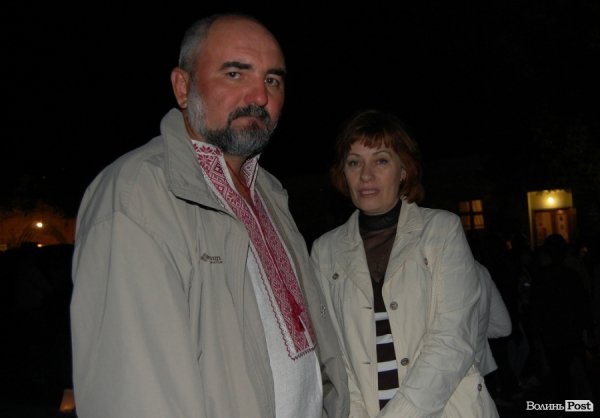 Депутат Волинської облради, ректор університету «Україна» Роман Карпюк з дружиною