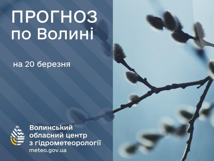 Якою буде погода у Луцьку та на Волині 20 березня