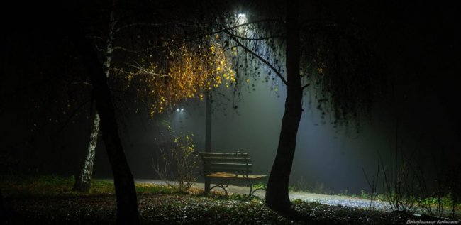 Фото нічного міста на Волині