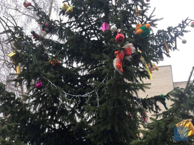 «Неподобство»: після обурення людей ялинку у місті на Волині «переодягнуть». ФОТО