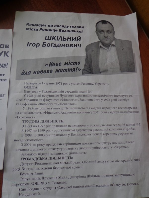 Вибори мера Рожища: все спокійно