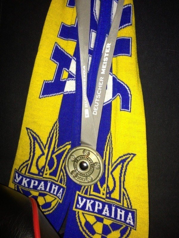 Як Тимощук святкував чемпіонство «Баварії». ФОТО