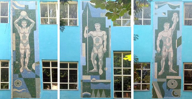 Радянські мозаїки на фасадах луцьких будинків. ФОТО