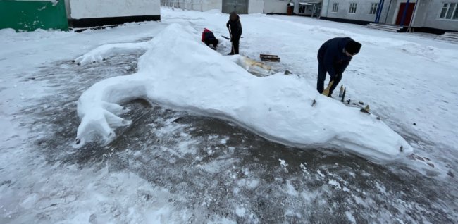 У колонії на Волині серед засуджених провели конкурс снігових фігур. ФОТО 