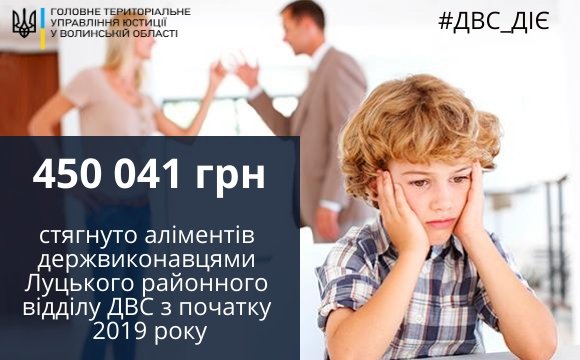 Луцькі виконавці «вибили» з боржників майже півмільйона гривень аліментів