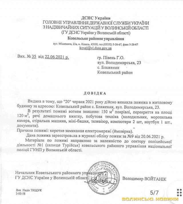 Хата згоріла вщент: багатодітна родина з Волині залишилася без житла. ФОТО